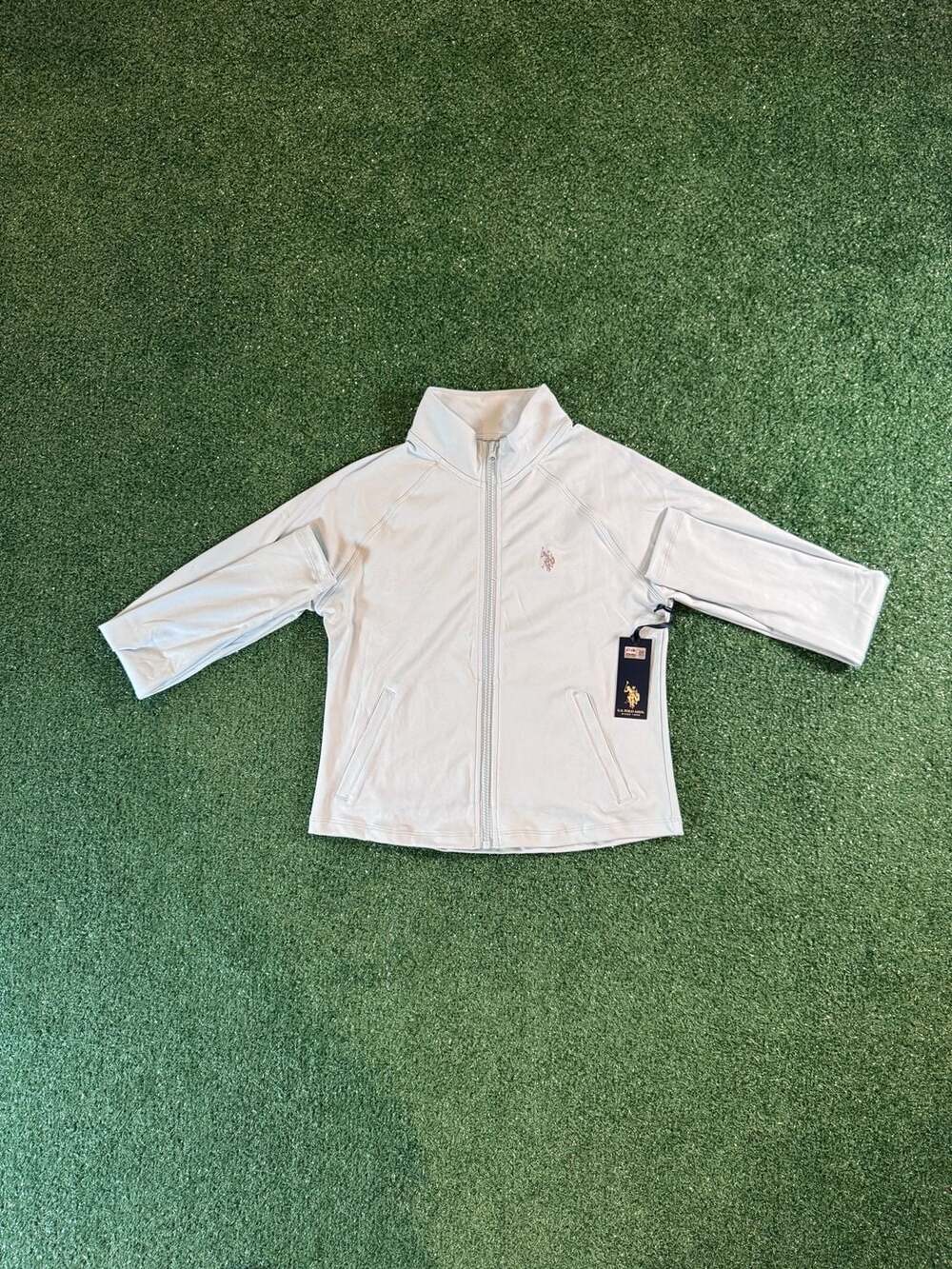 U.S. Polo Assn. Full-Zip Jacket Size M Blue Athletic Sweatshirt